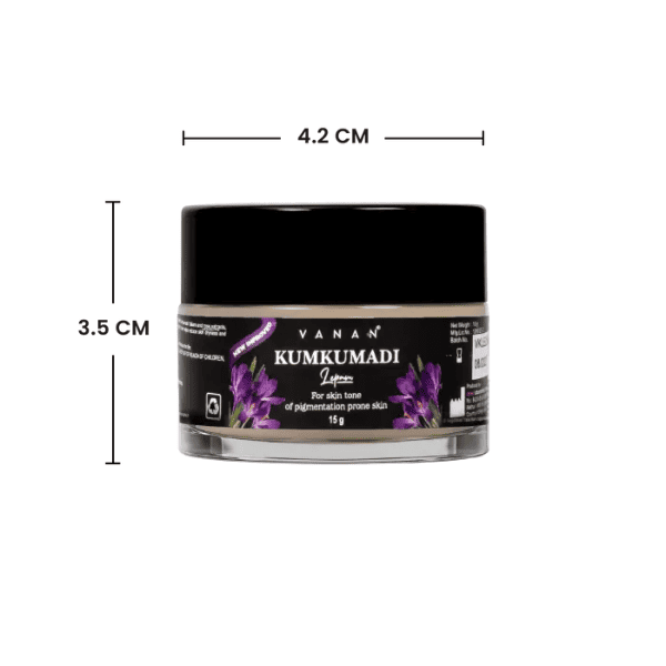 Vanan Kumkumadi (Saffron) Lepam – 15g | Radiance & Glow Enhancing Balm 