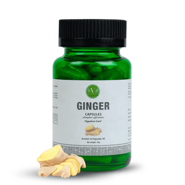 Ginger Capsules | Digestive Health & Anti-Inflammatory Support | 60 Capsules | Vanan Herbal 