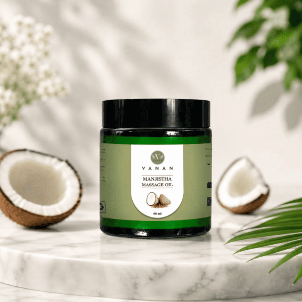 100% Pure Coconut Oil Massage – 90 ml | Ayurvedic Brightening & Detoxifying Oil | Vanan Herbal 