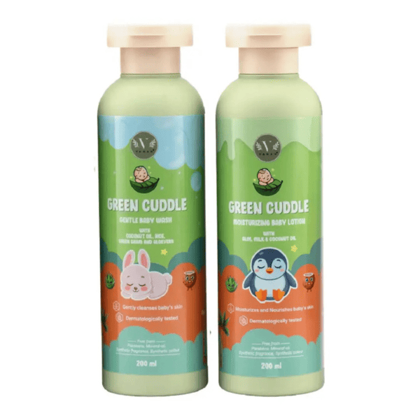 Vanan Herbal Baby Skin Comfort Combo | Soap-Free Body Wash & Daily Hydrating Lotion 