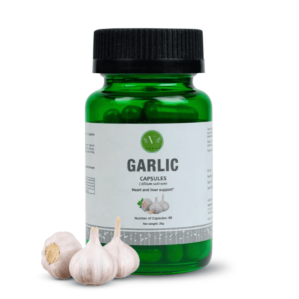 Garlic Capsules | Heart Health & Immunity Support | 60 Capsules| Vanan Herbal 