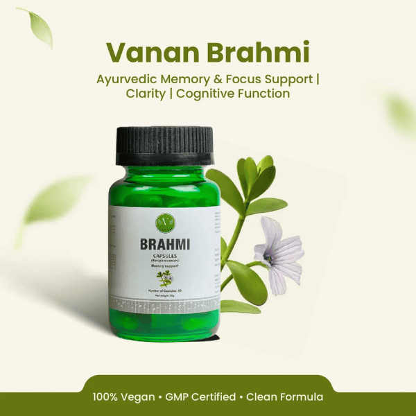 Brahmi Capsules | Memory, Focus & Mental Clarity | 60 Capsules | Vanan Herbal 
