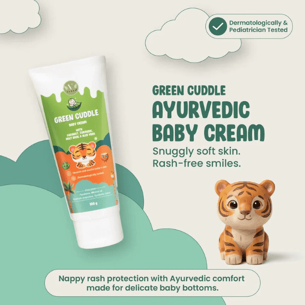 Baby Rash Cream | Gentle Daily Protection for Delicate Skin | 100 g | Vanan Herbal 