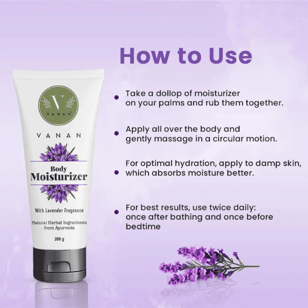 Vanan Moisturizer Lavender – 200g | Calming Hydration Cream 