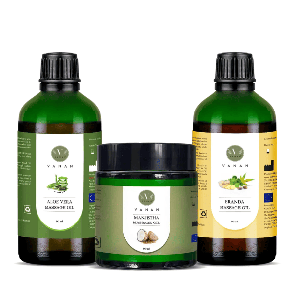 Abhyanga Bundle | Ayurvedic Massage Oils for Rejuvenation & Nourishment | Vanan Herbal 