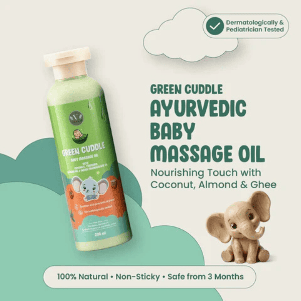 Vanan Herbal Gentle Baby Care Duo | Body Wash & Massage Oil | 200 ml Each 