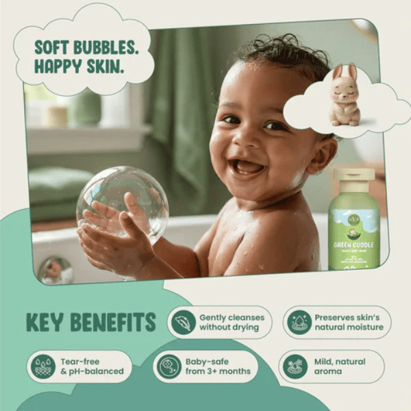 Vanan Herbal Gentle Baby Care Duo | Body Wash & Massage Oil | 200 ml Each 