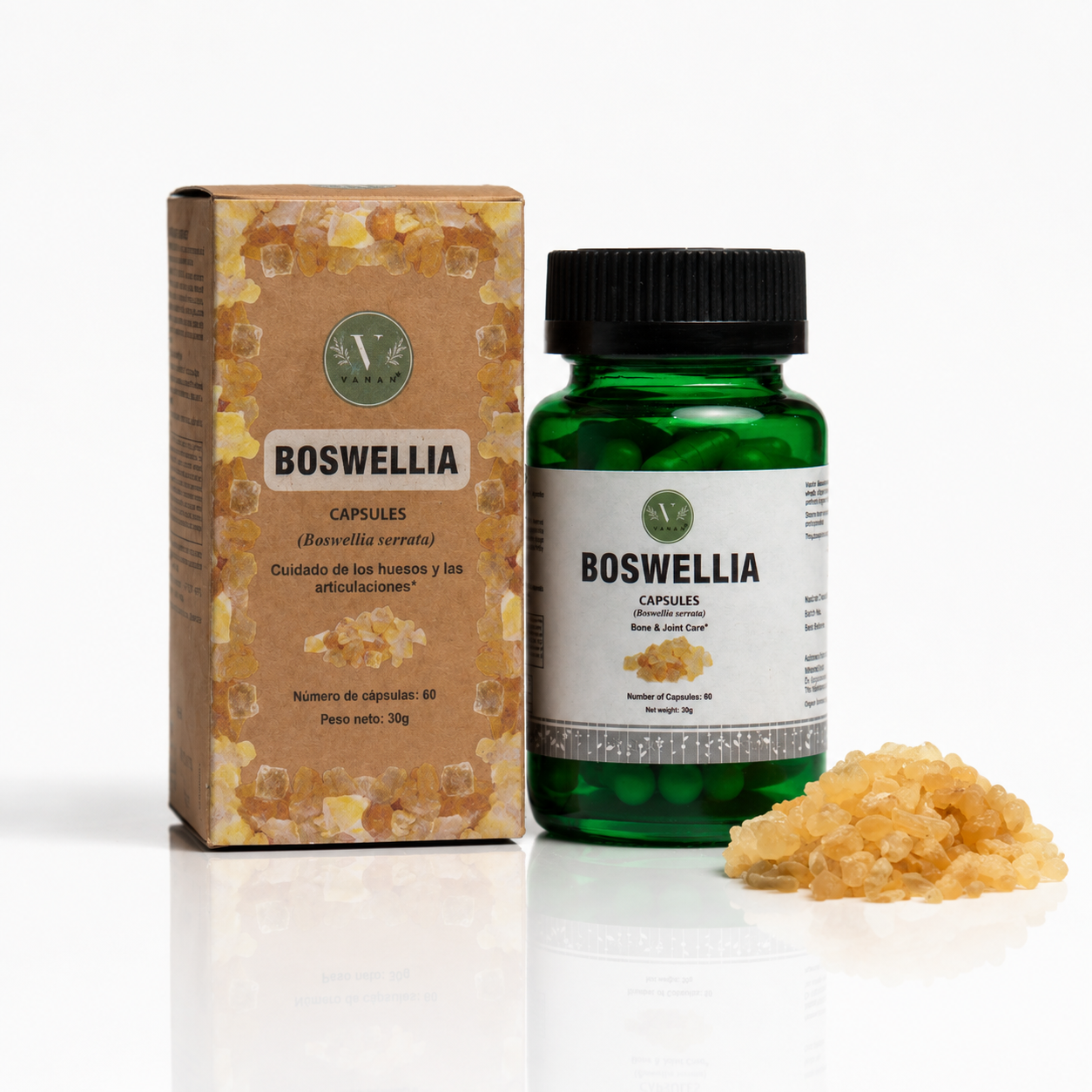 Boswellia Capsules | Joint Comfort & Mobility Support | 60 Capsules | Vanan Herbal 