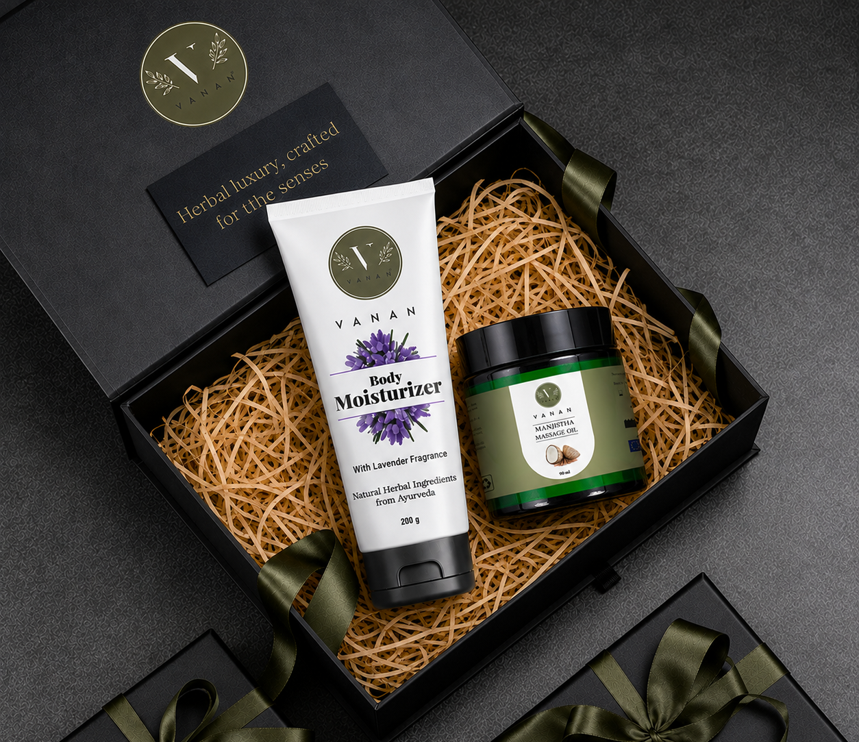 Lavender Moisturiser & Body Massage Oil Combo | Skin Hydration & Relaxation Care | Vanan Herbal 