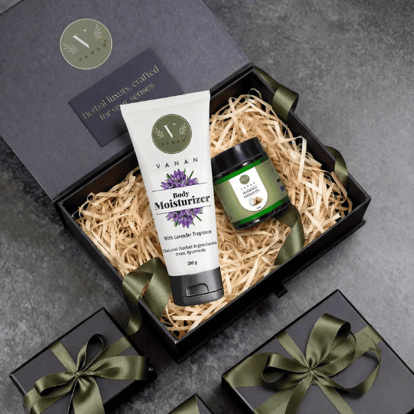 Lavender Moisturiser & Body Massage Oil Combo | Skin Hydration & Relaxation Care | Vanan Herbal 