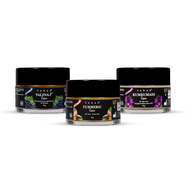 Three jars of Vanar products on a white background