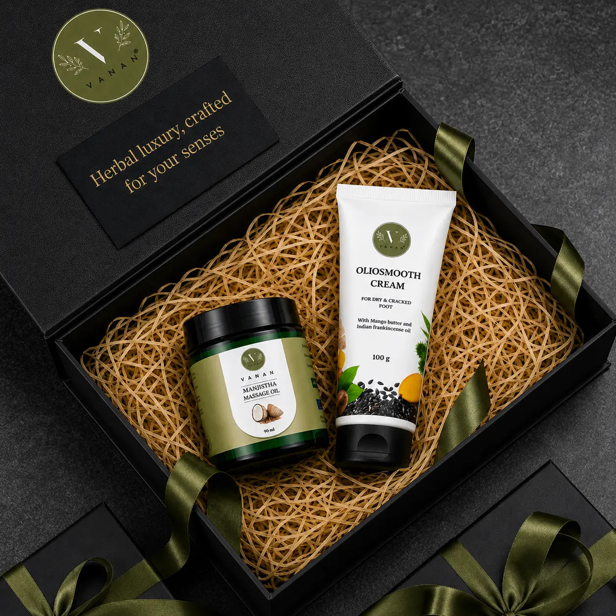 Foot Repair & Body Massage Oil Bundle | Cracked Heels & Body Relaxation | Vanan Herbal