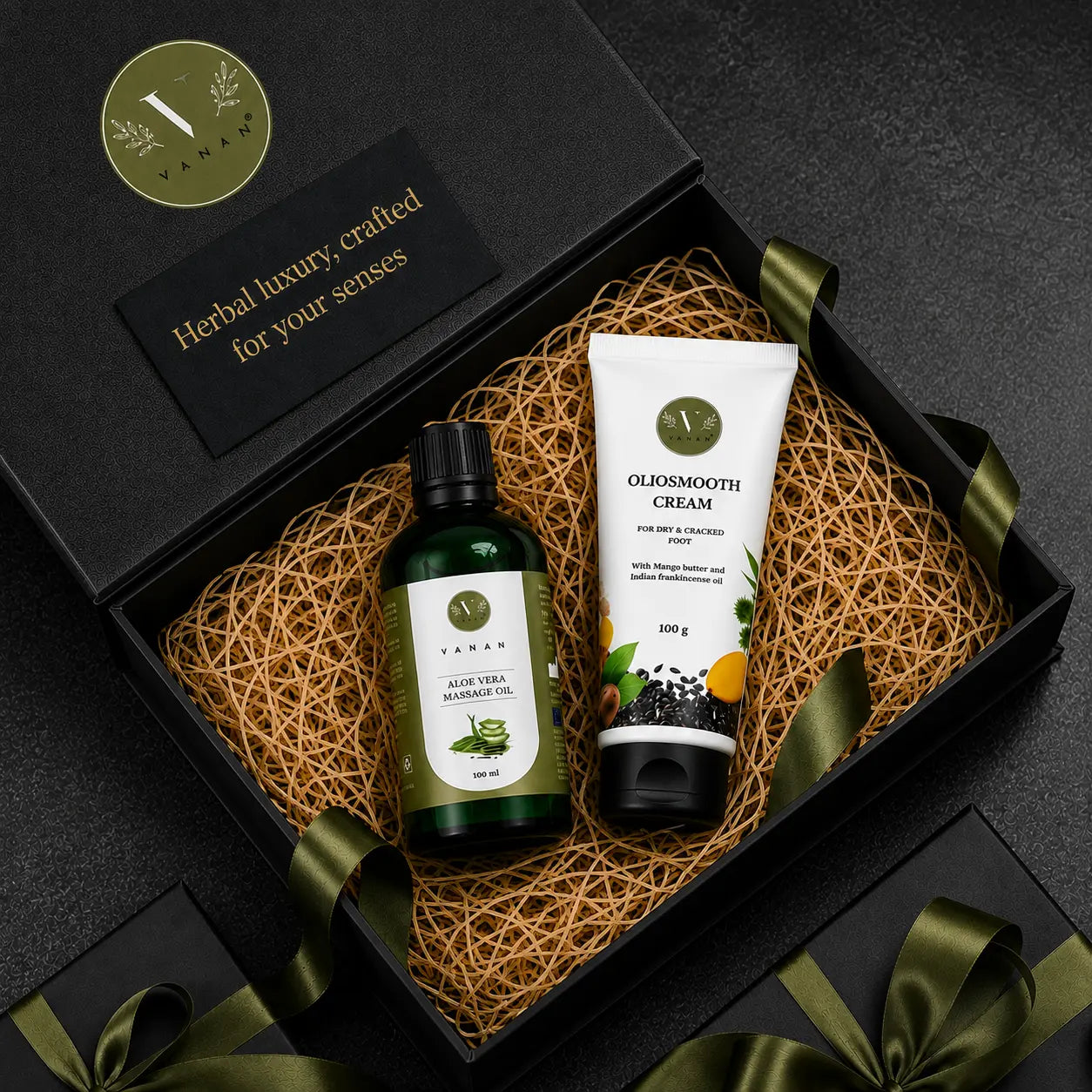Foot Repair & Body Massage Oil Bundle | Cracked Heels & Body Relaxation | Vanan Herbal