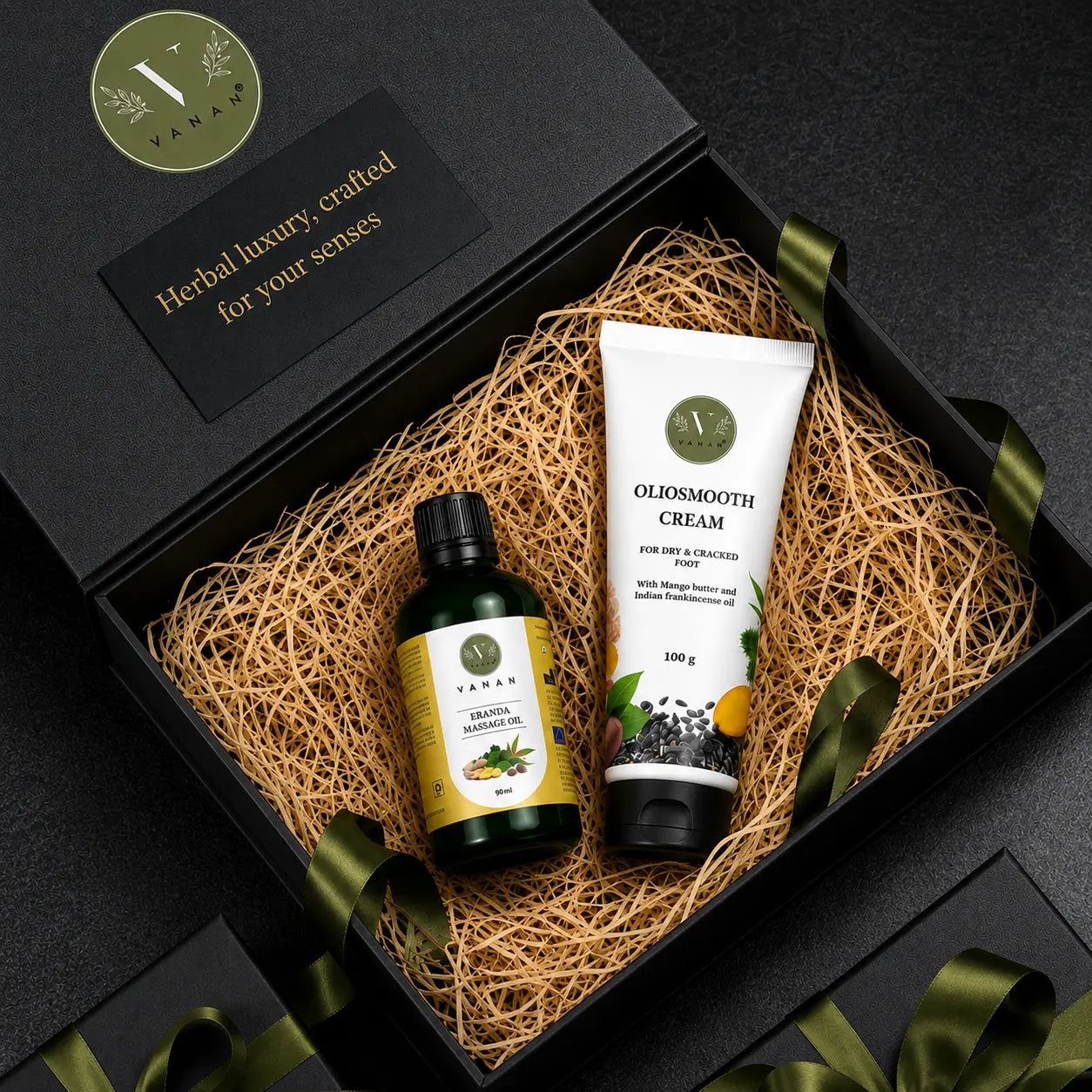 Foot Repair & Body Massage Oil Bundle | Cracked Heels & Body Relaxation | Vanan Herbal