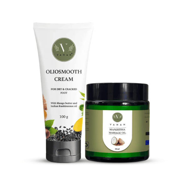 Foot Repair & Body Massage Oil Bundle | Cracked Heels & Body Relaxation | Vanan Herbal 