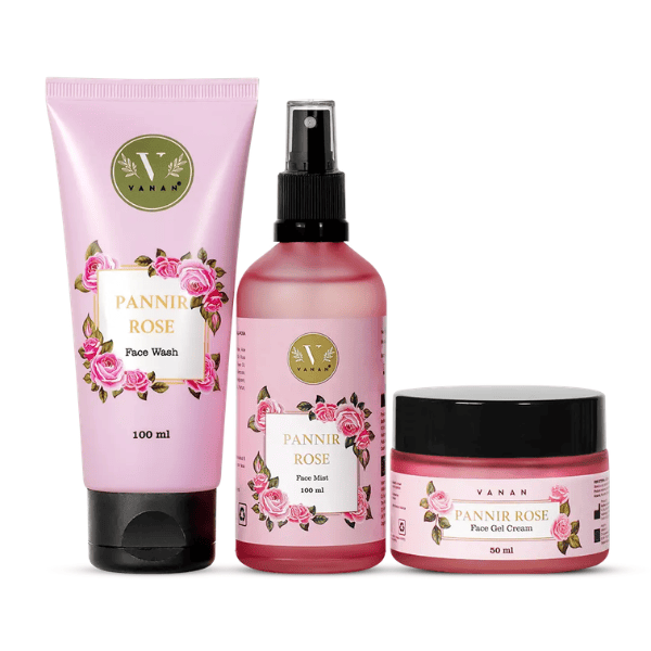 Pannir Rose Morning Combo | Energizing Morning Skincare Routine | Vanan Herbal 