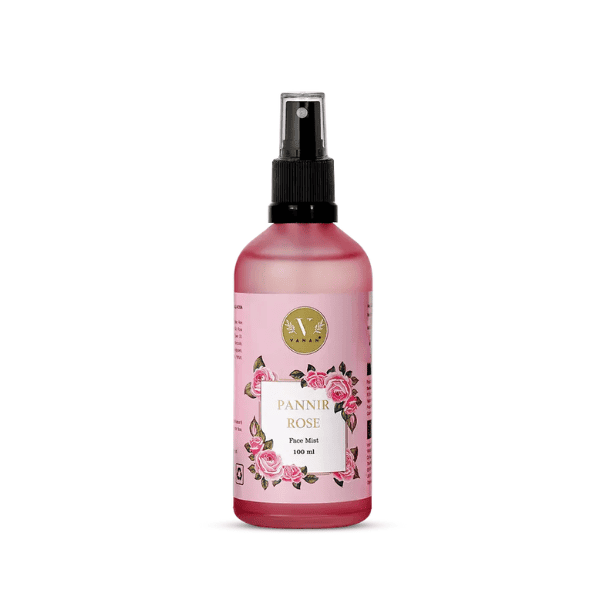 Pannir Rose Face Mist | Instant Hydration & Radiance Boost | Vanan Herbal 