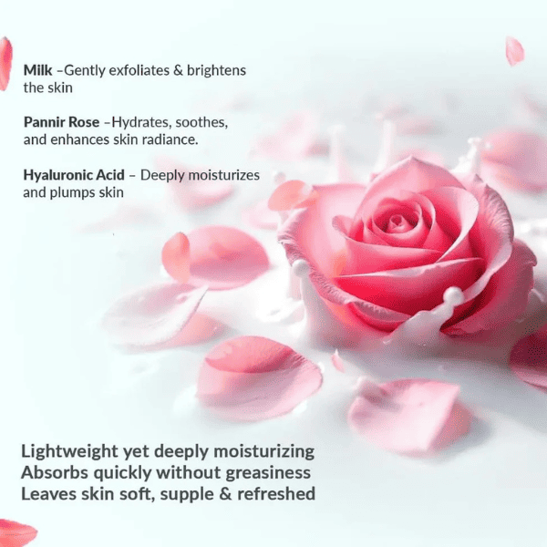Pannir Rose Gel Cream | Lightweight Hydration & Radiance Formula | Vanan Herbal 