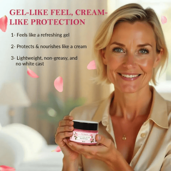 Pannir Rose Gel Cream (Pack of 2) | Lightweight Hydration & Radiance Formula | Vanan Herbal 