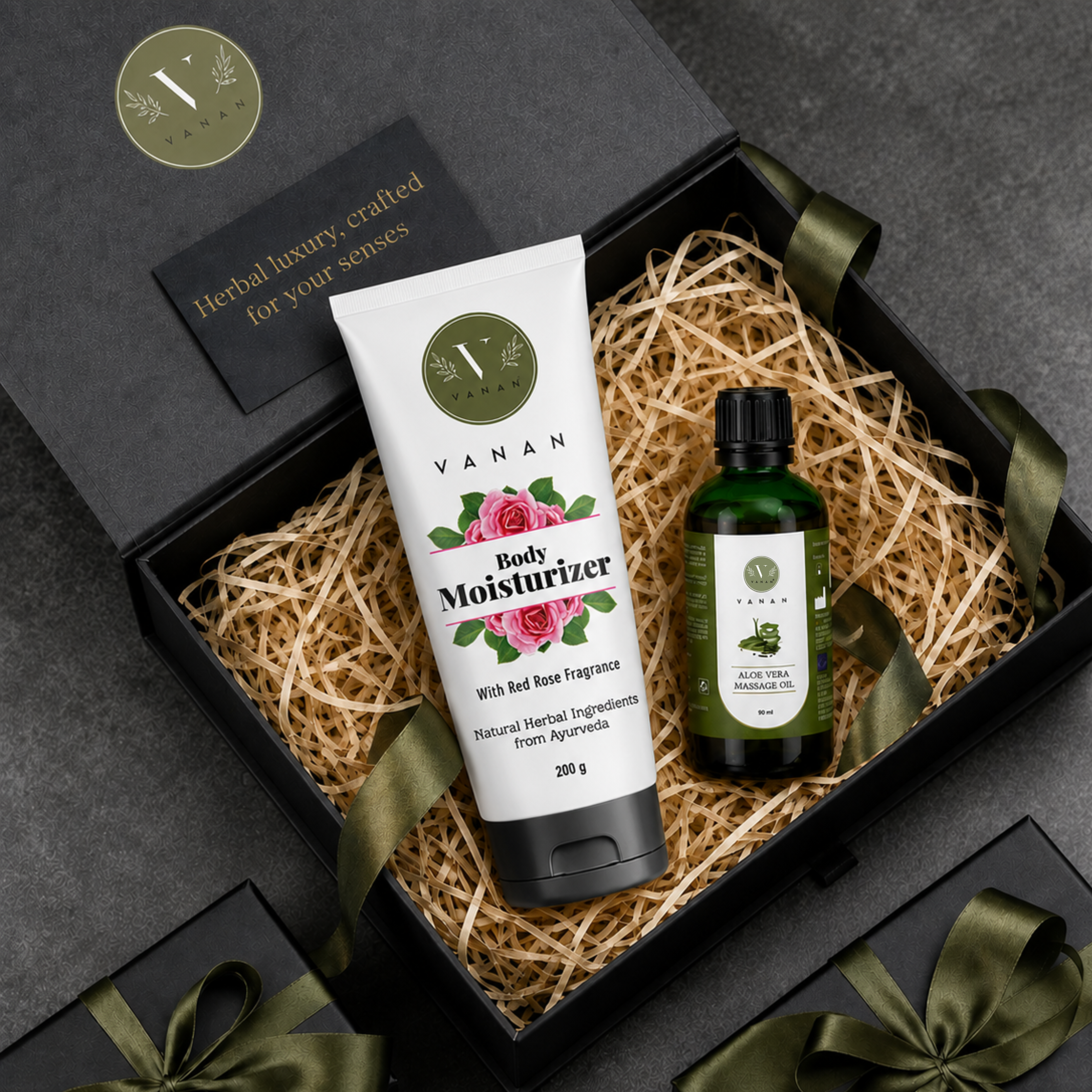 Rose Moisturiser & Body Massage Oil care | Hydrated Skin & Relaxed Body | Vanan Herbal 