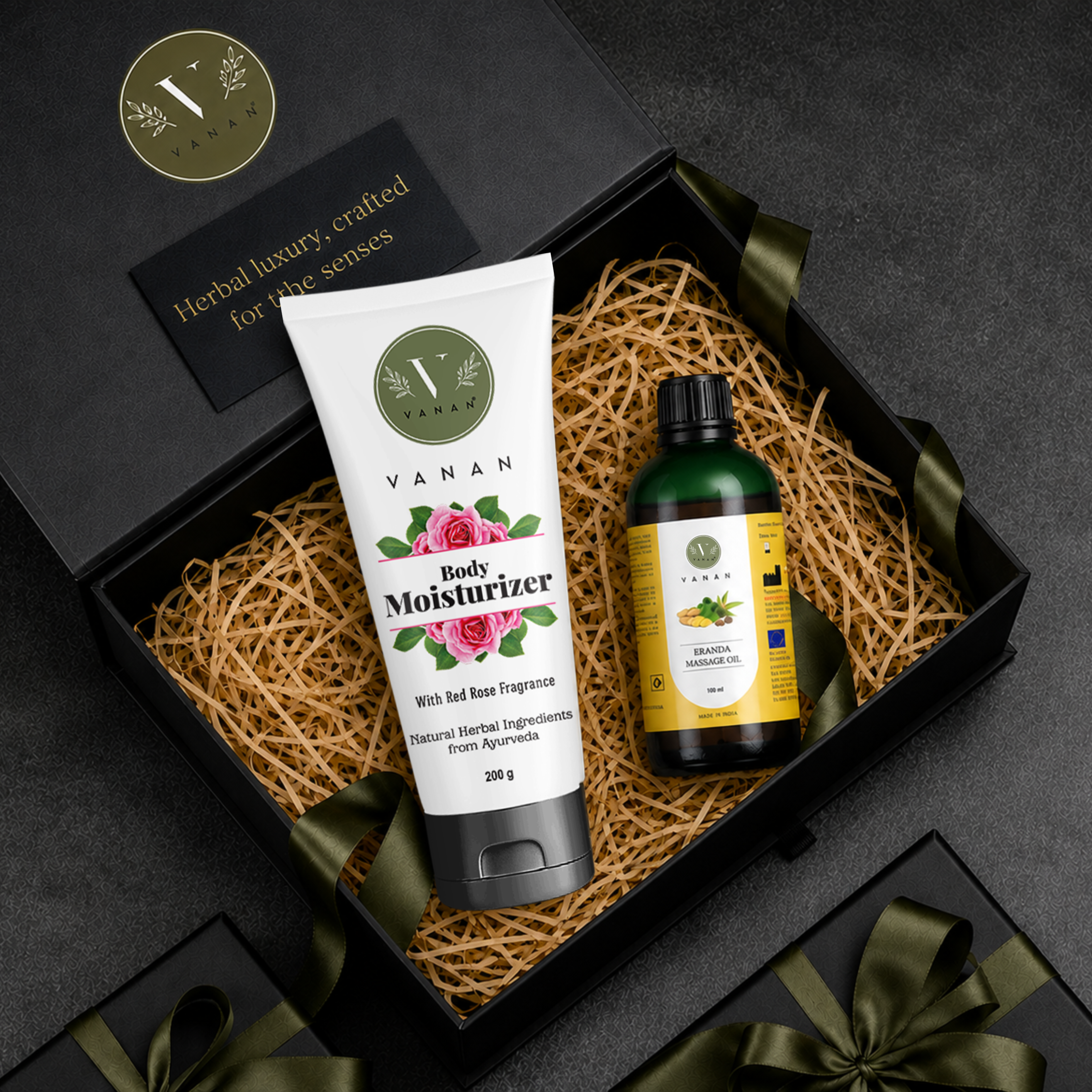 Rose Moisturiser & Body Massage Oil care | Hydrated Skin & Relaxed Body | Vanan Herbal 