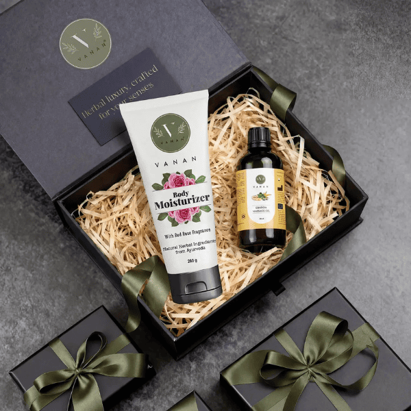 Rose Moisturiser & Body Massage Oil care | Hydrated Skin & Relaxed Body | Vanan Herbal 