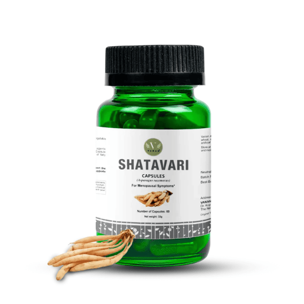 Shatavari Capsules | Women's Wellness & Hormonal Balance | 60 Capsules | Vanan Herbal