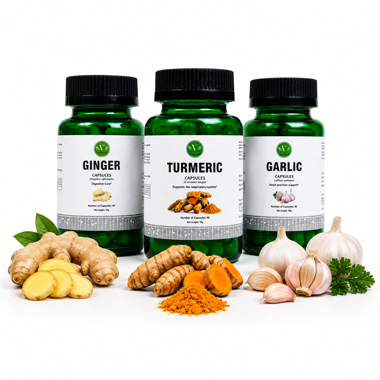 Immunity Pack | Daily Immune Support | Turmeric, Ginger & Garlic  | Vanan Herbal 