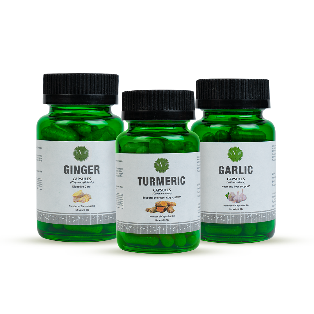 Immunity Pack | Daily Immune Support | Turmeric, Ginger & Garlic  | Vanan Herbal