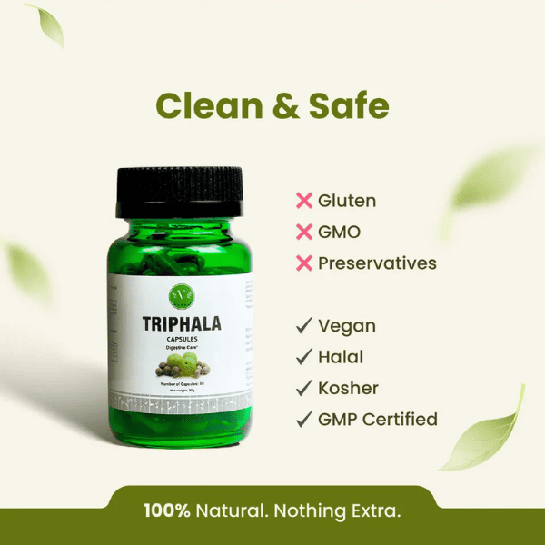 Triphala Capsules | Digestive Cleanse & Detox Support | 60 Capsules | Vanan Herbal 