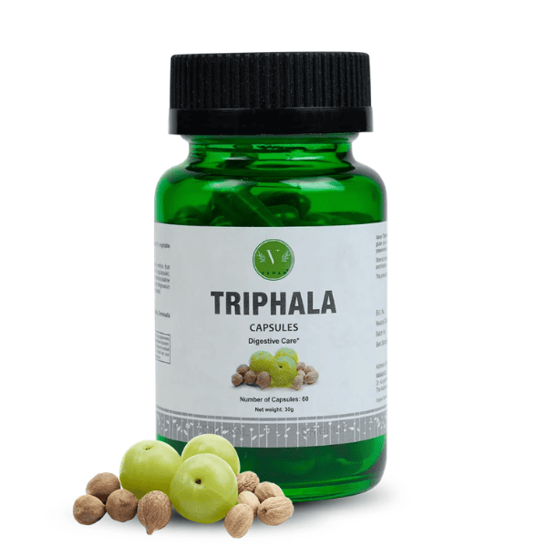 Triphala Capsules | Digestive Cleanse & Detox Support | 60 Capsules | Vanan Herbal 