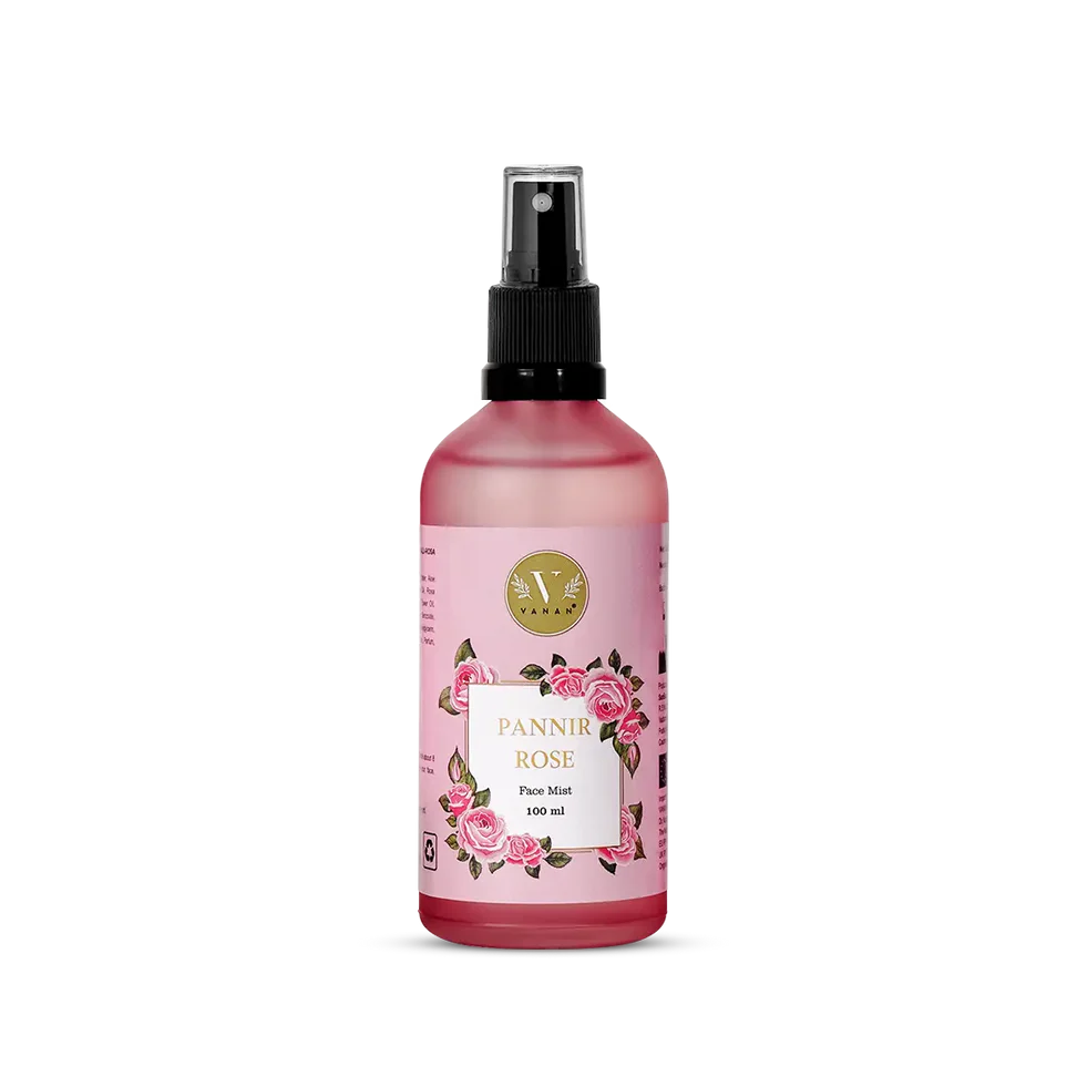 Pannir Rose Face Mist | Instant Hydration & Radiance Boost | Vanan Herbal 
