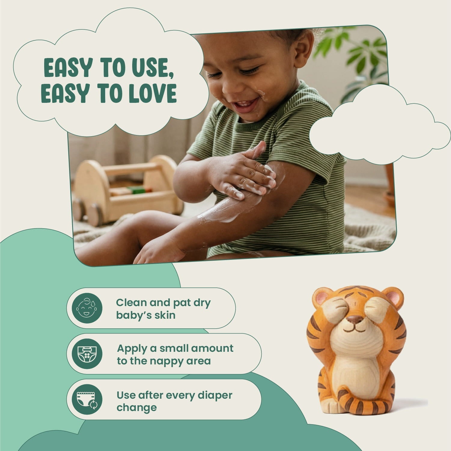Baby Rash Cream | Gentle Daily Protection for Delicate Skin | 100 g | Vanan Herbal 