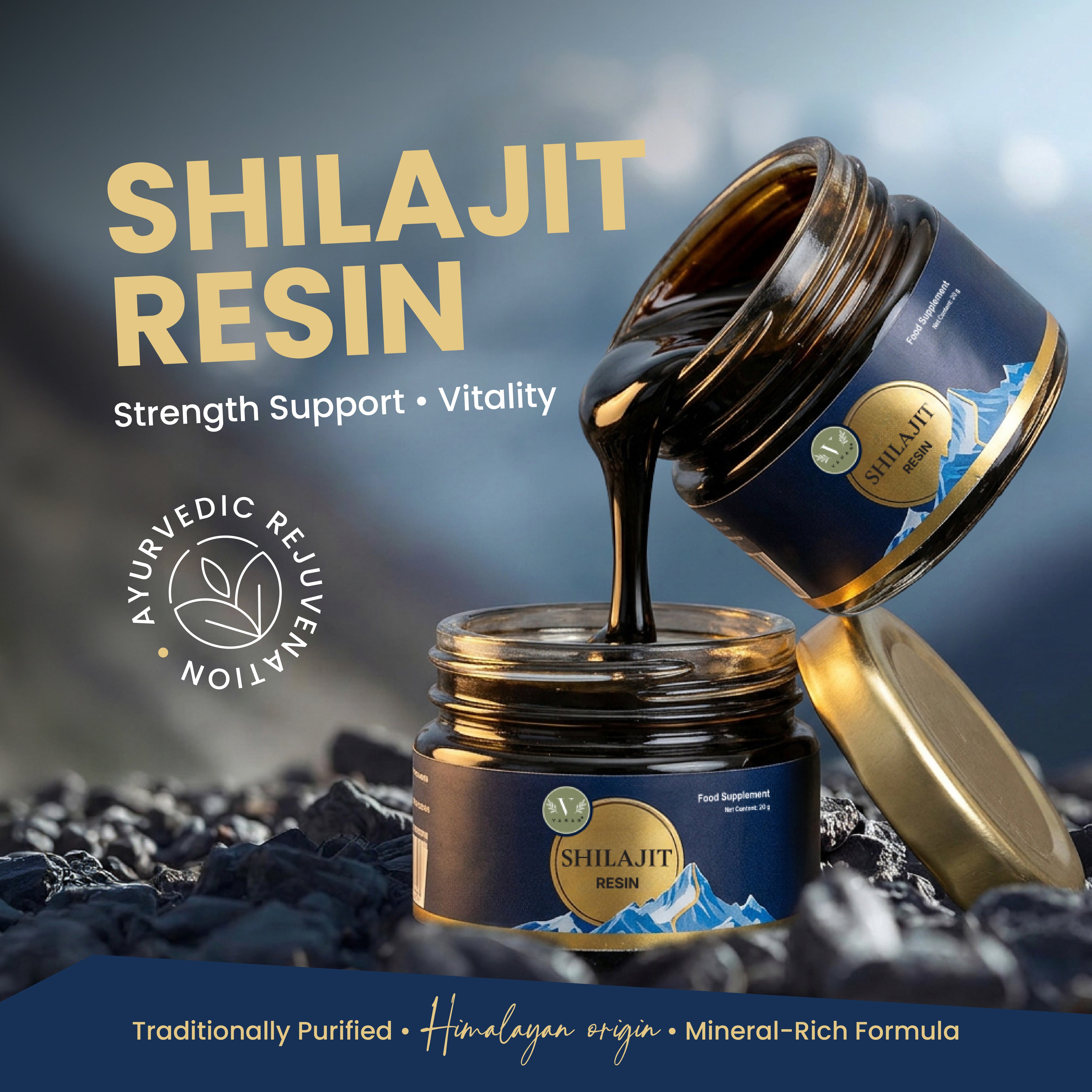 Shilajit Resin | Ayurvedic Rejuvenation & Stamina Support | Vanan Herbal 