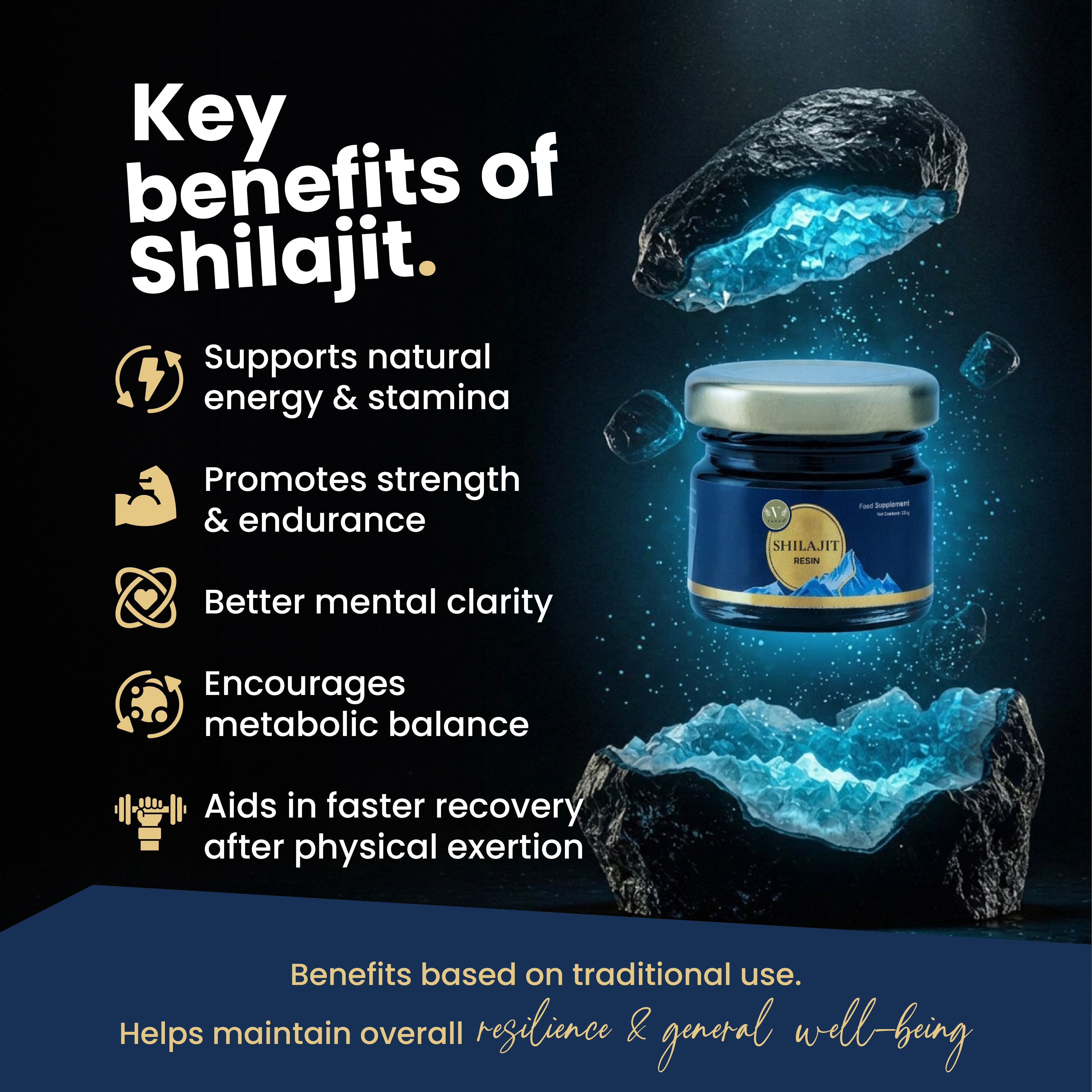 Shilajit Resin | Ayurvedic Rejuvenation & Stamina Support | Vanan Herbal 