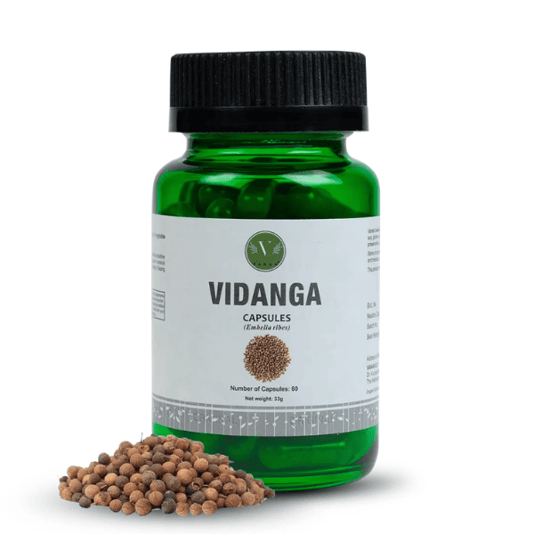 Vidanga Capsules | Digestive Support & Natural Detox | 60 Capsules | Vanan Herbal 