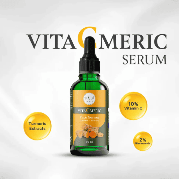 VitaCmeric Face Serum (30ml): Vitamin C 10% & Turmeric + Niacinamide 2% 