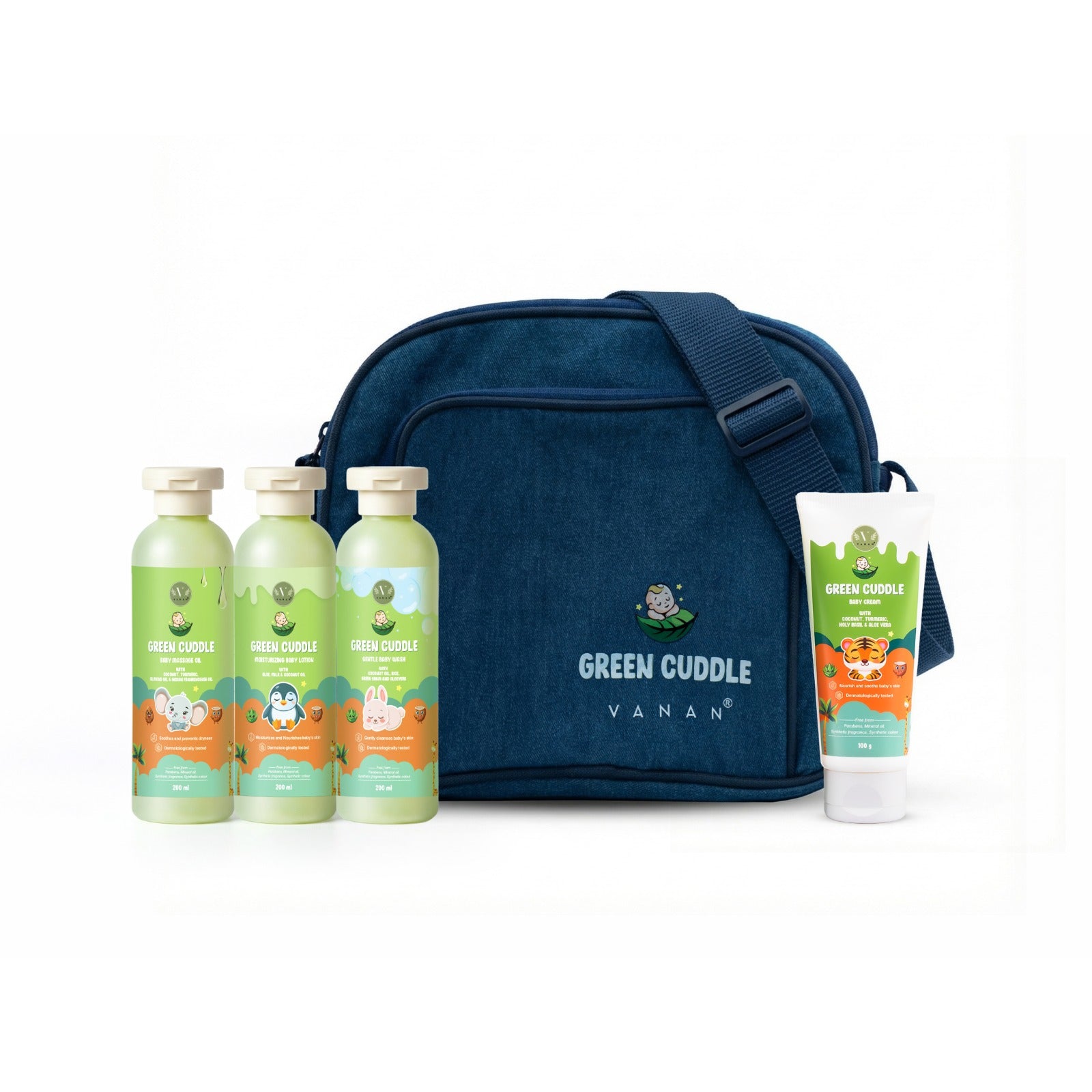 Babyverzorgingscadeauset | Zachte dagelijkse verzorging voor pasgeborenen & Baby's | Vanan Herbal