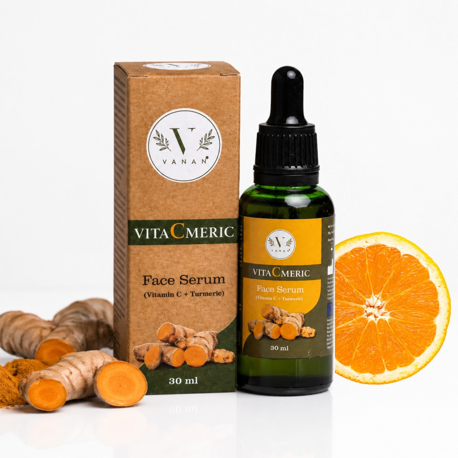 VitaCmeric Face Serum (30ml): Vitamin C 10% & Turmeric + Niacinamide 2% 