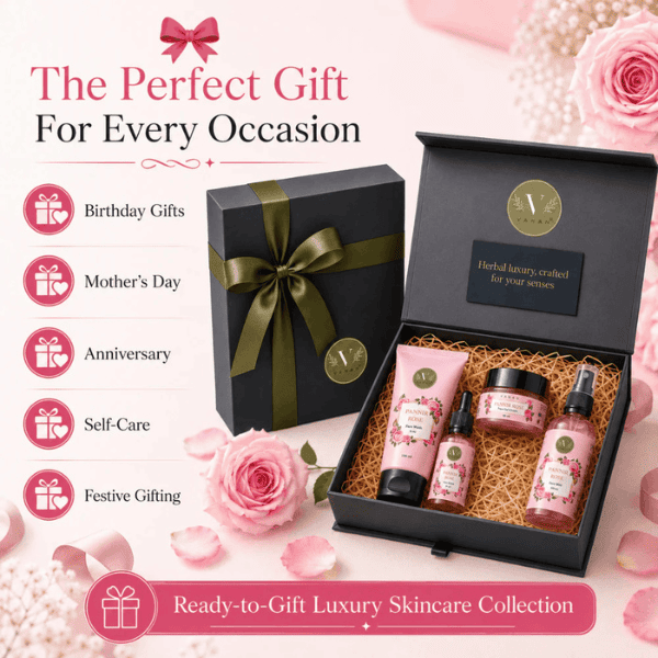 Pannir Rose Gift Box | Luxurious Skincare Collection | Vanan Herbal 